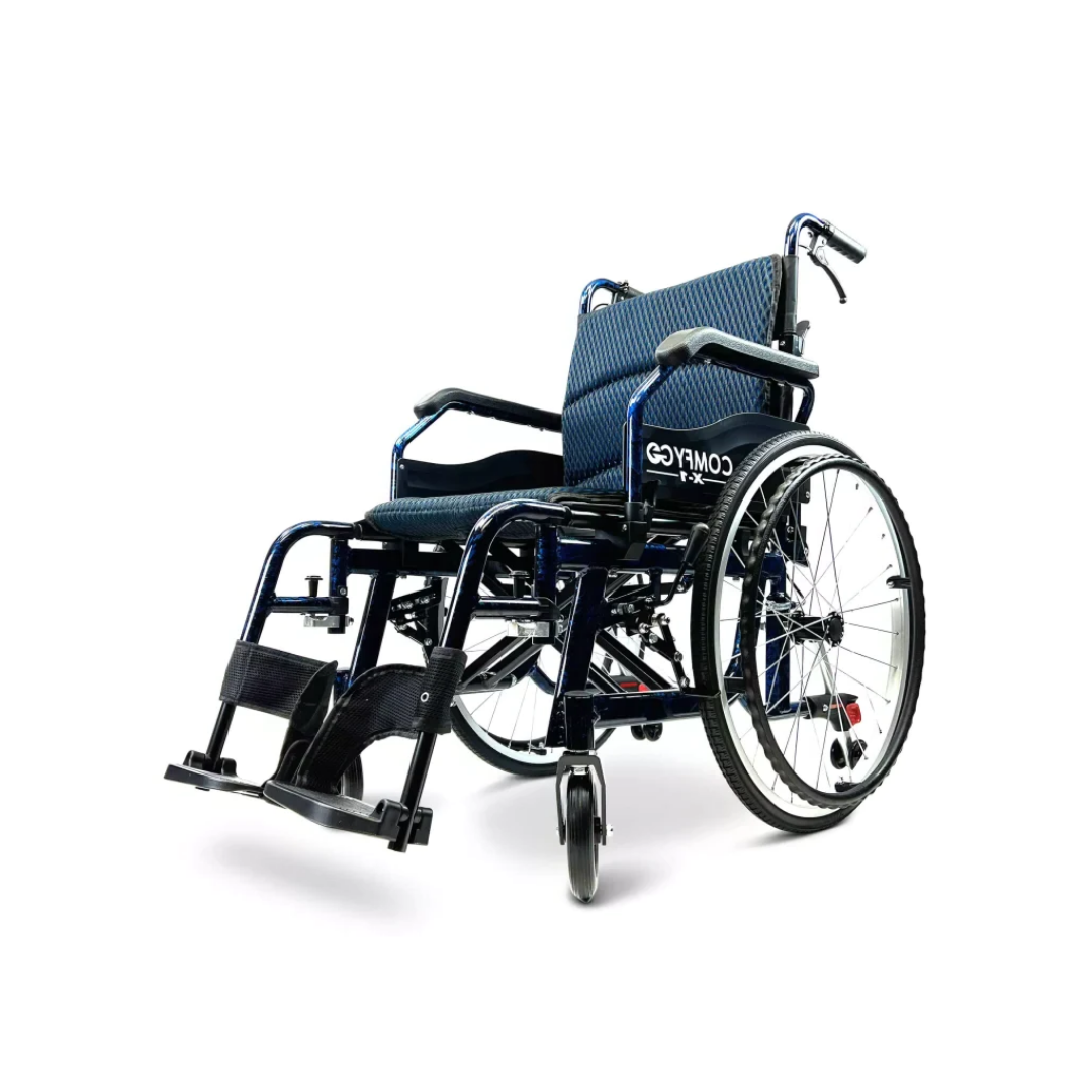 Fauteuil roulant manuel léger ComfyGO X-1 avec roues à démontage rapide