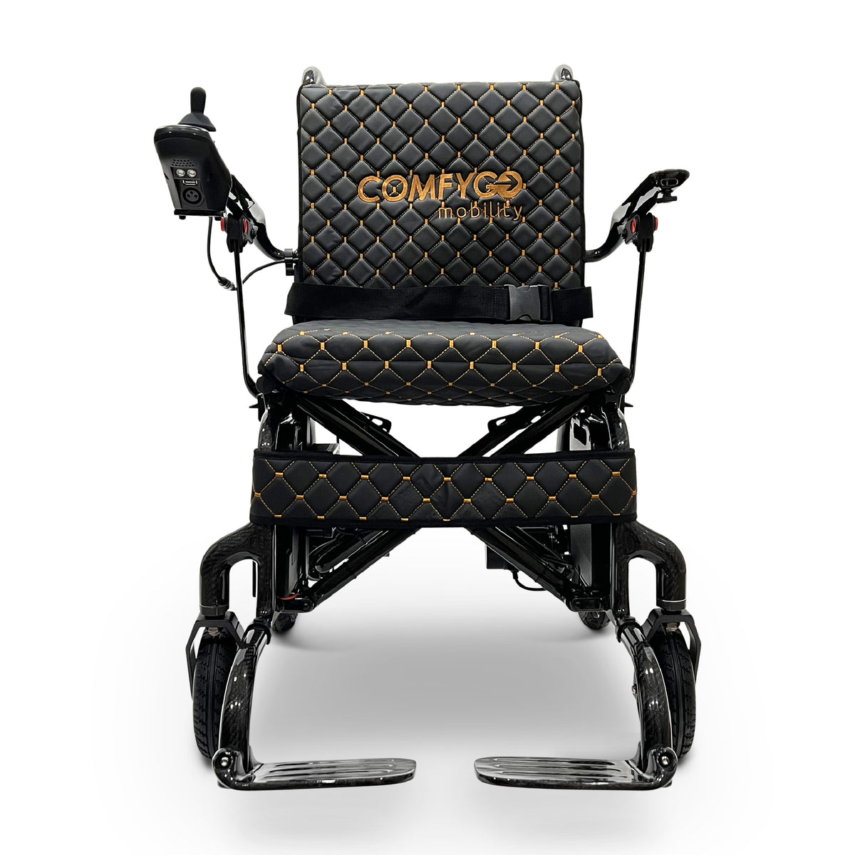 ComfyGO IQ-Carbon Elektrorollstuhl aus Carbon, Bezug Schwarz Textil, Ansicht 3