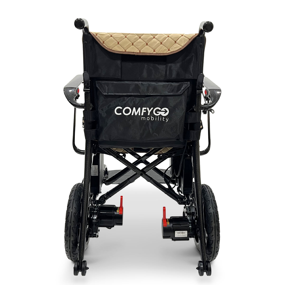 ComfyGO IQ-Carbon Elektrorollstuhl aus Carbon, Bezug Kaffee, Ansicht 4