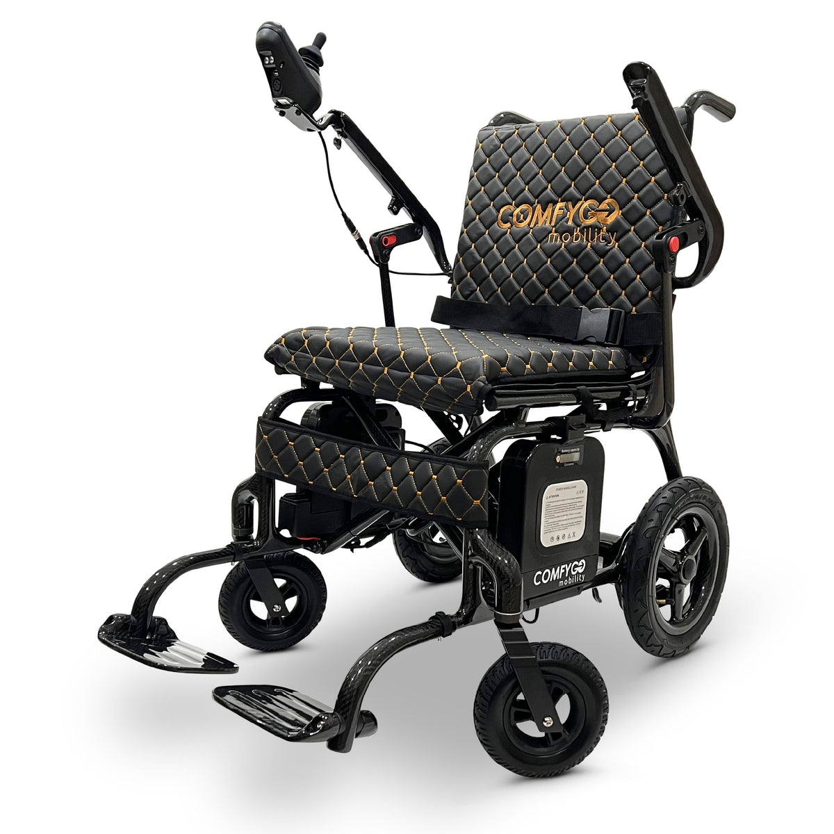 ComfyGO IQ-Carbon Elektrorollstuhl aus Carbon, Bezug Schwarz Textil, Ansicht 4