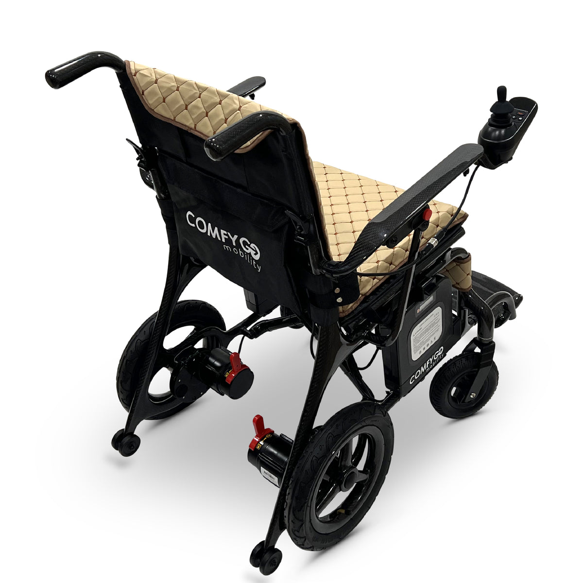 ComfyGO IQ-Carbon Elektrorollstuhl aus Carbon, Bezug Kaffee, Ansicht 5