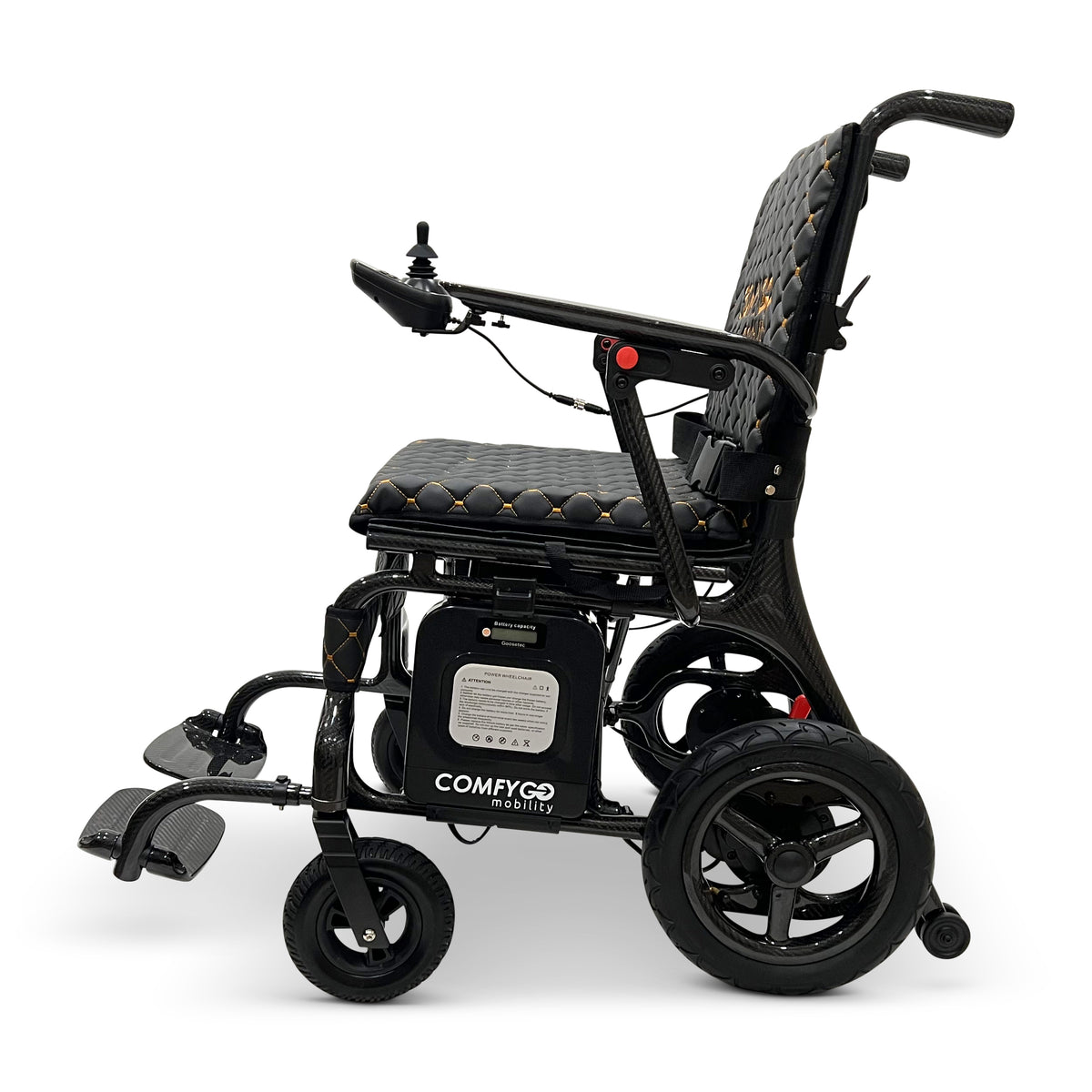 ComfyGO IQ-Carbon Elektrorollstuhl aus Carbon, Bezug Schwarz Textil, Ansicht 5