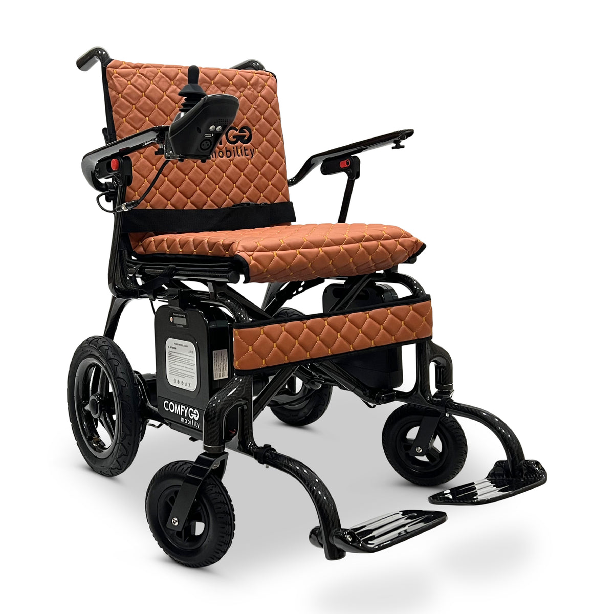 ComfyGO IQ-Carbon Elektrorollstuhl aus Carbon, Bezug Taba, Ansicht 1