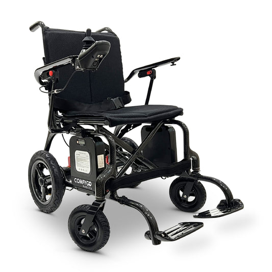 ComfyGO IQ-Carbon Elektrorollstuhl aus Carbon, Bezug Schwarz Standard, Ansicht 1