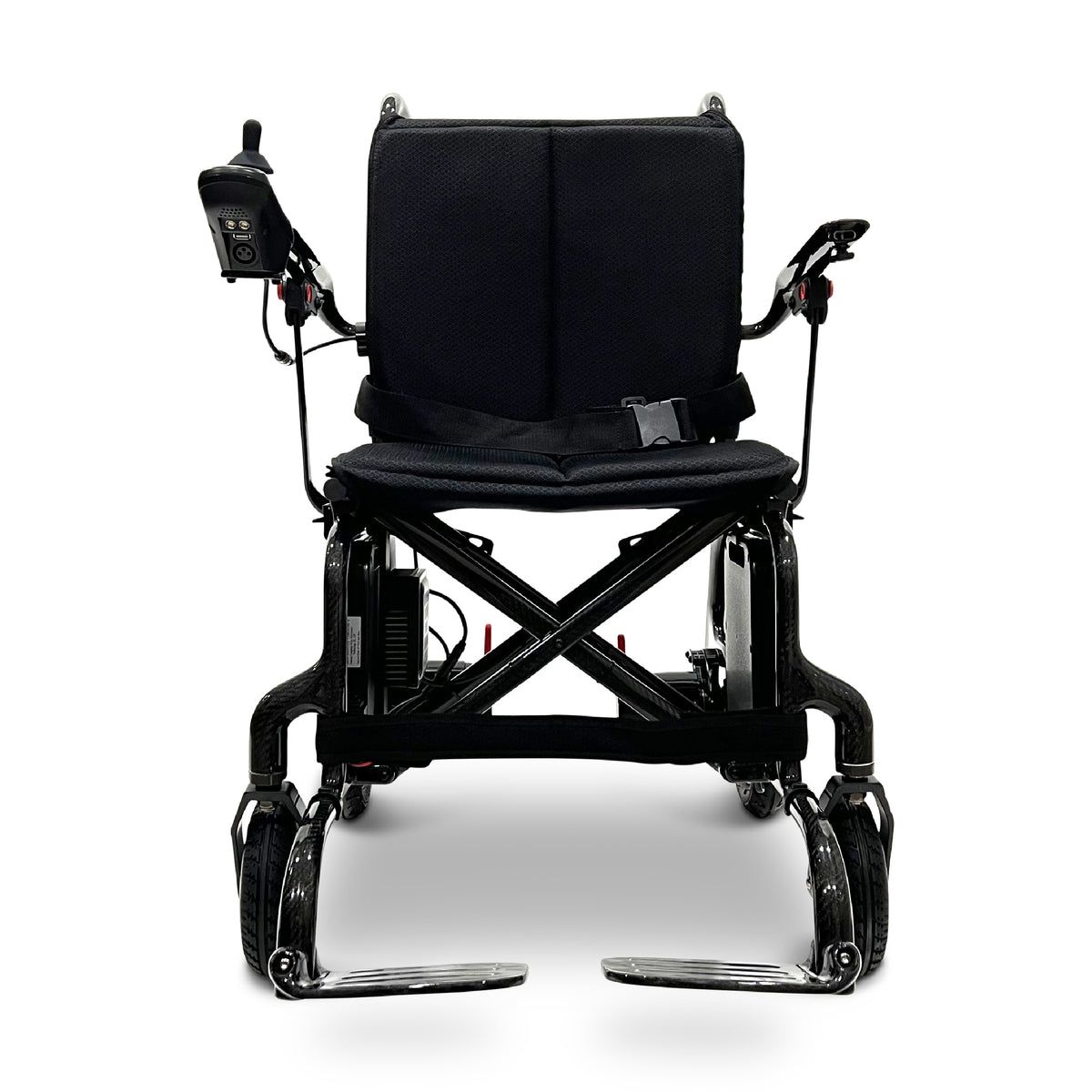 ComfyGO IQ-Carbon Elektrorollstuhl aus Carbon, Bezug Schwarz Standard, Ansicht 2