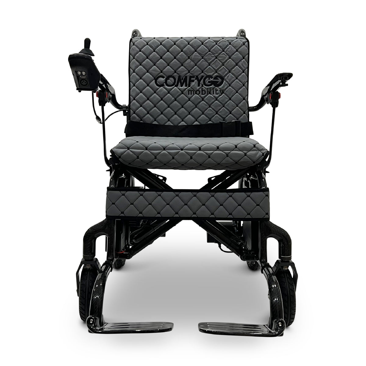 ComfyGO IQ-Carbon Elektrorollstuhl aus Carbon, Bezug Grau, Ansicht 2