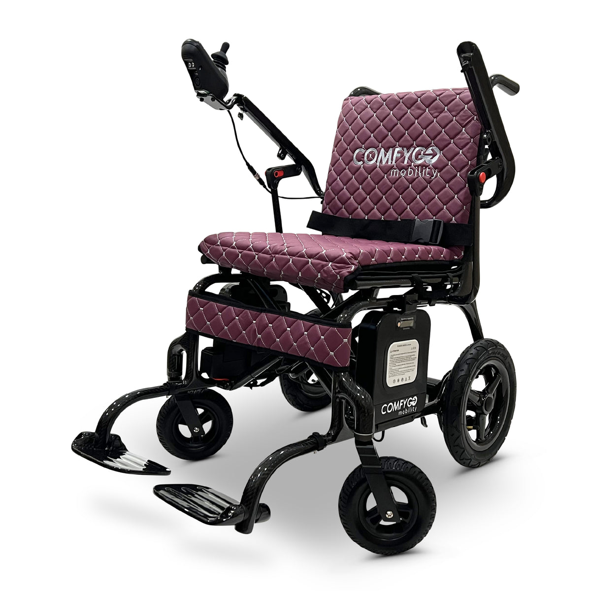 ComfyGO IQ-Carbon Elektrorollstuhl aus Carbon, Bezug Lila, Ansicht 3