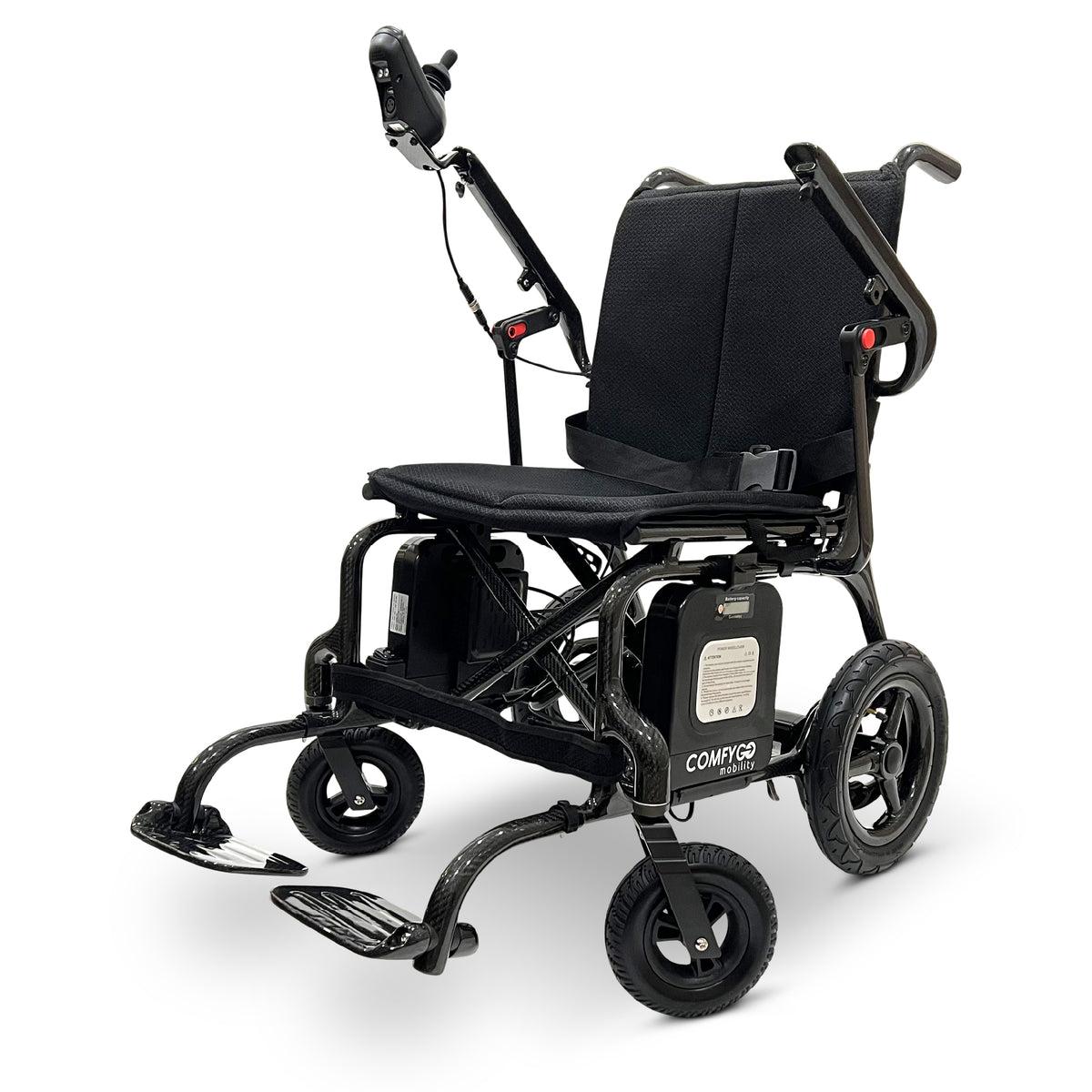 ComfyGO IQ-Carbon Elektrorollstuhl aus Carbon, Bezug Schwarz Standard, Ansicht 3