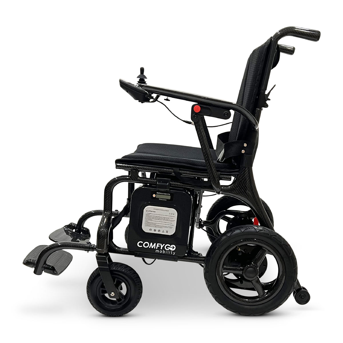 ComfyGO IQ-Carbon Elektrorollstuhl aus Carbon, Bezug Schwarz Standard, Ansicht 4