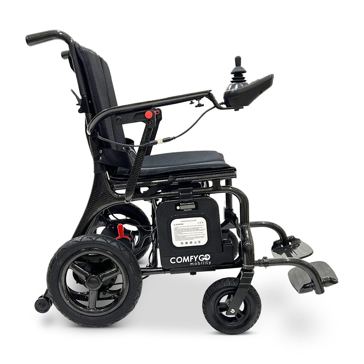 ComfyGO IQ-Carbon Elektrorollstuhl aus Carbon, Bezug Schwarz Standard, Ansicht 8