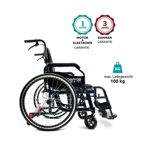 X-1 ComfyGO Lightweight Manual Wheelchair With Quick Detachable Wheels 