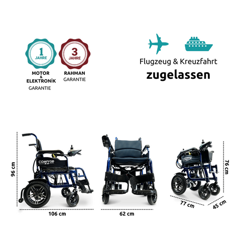 Fauteuil roulant électrique léger X-6 ComfyGO 