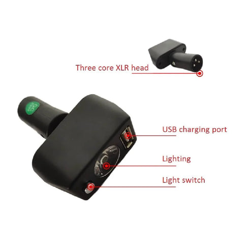ComfyGO-Scheinwerfer und USB-Anschluss für Elektrorollstühle