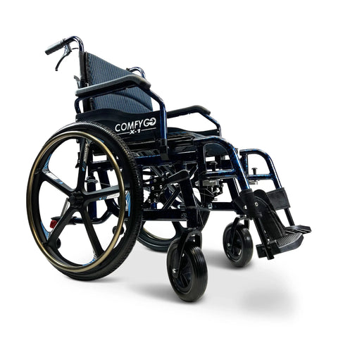 X-1 ComfyGO Lightweight Manual Wheelchair With Quick Detachable Wheels 