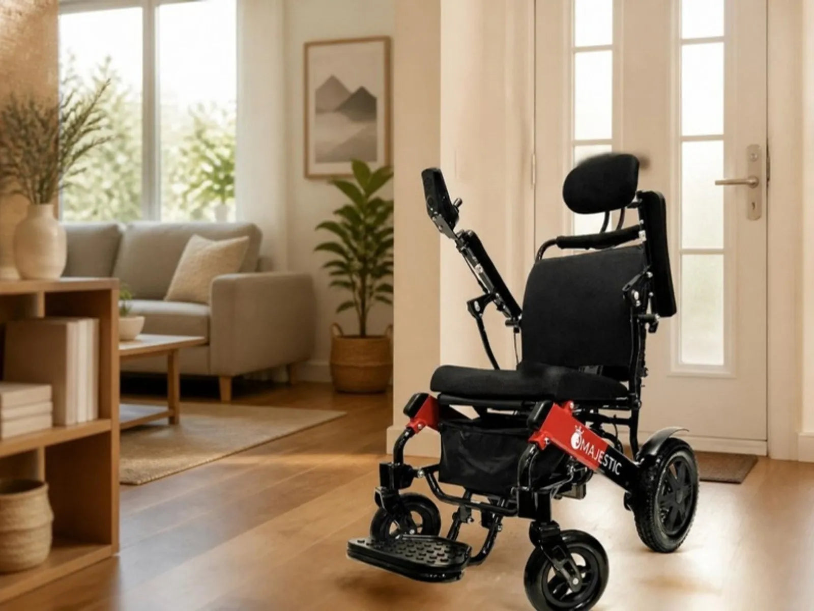 ComfyGO Majestic Elektrorollstuhl im Wohnzimmer